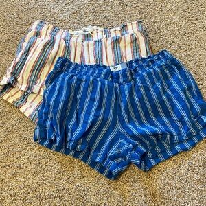 Old Navy Striped Women Shorts - Blue and Cream